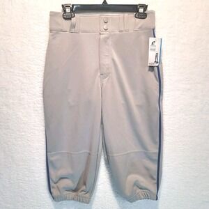 NWT Champro Knicker Loose Fit Adult Small Baseball Pants Gray/Blue Stripe